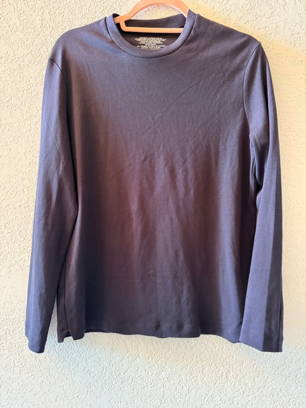 JACK ARCHER Men’s Dark Gray Precision Organic Cotton Long Sleeve Tee Sz Medium